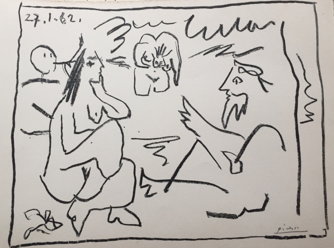 A rare signed lithograph by Pablo Picasso circa 1960 by Pablo Picasso