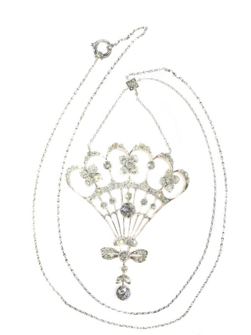 Belle Epoque diamond pendant most probably Austrian Hungarian by Artista Sconosciuto