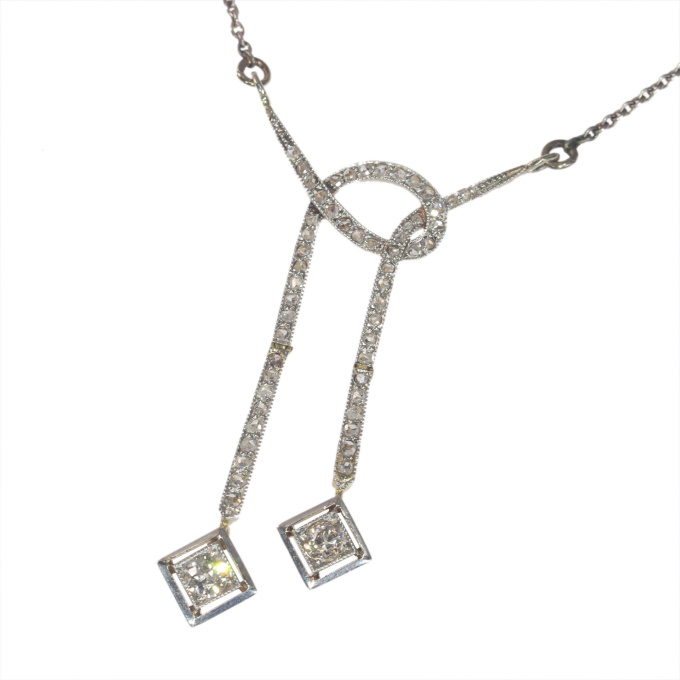 Charming vintage Belle Epoque diamond necklace by Onbekende Kunstenaar