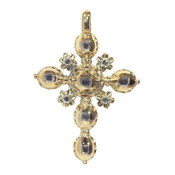 Antique Rococo diamond cross by Artista Desconocido