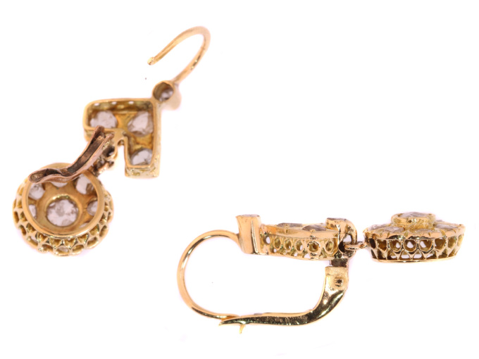 Vintage diamond earrings by Onbekende Kunstenaar