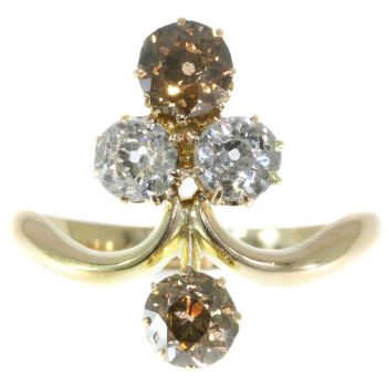 Remarkable Victorian diamond engagement ring with Aigrette" design" by Artista Desconocido