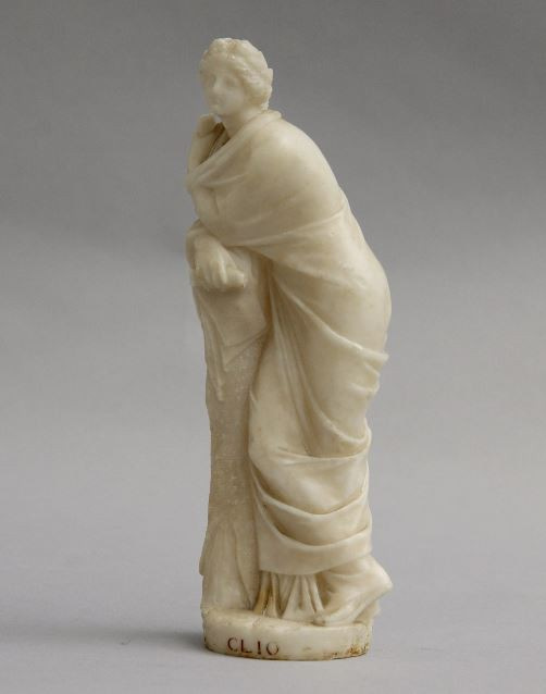 Alabaster statue of Clio by Artista Sconosciuto