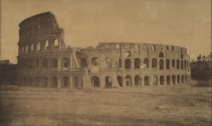 Albumen print of the Colosseum at Rome by Artista Sconosciuto