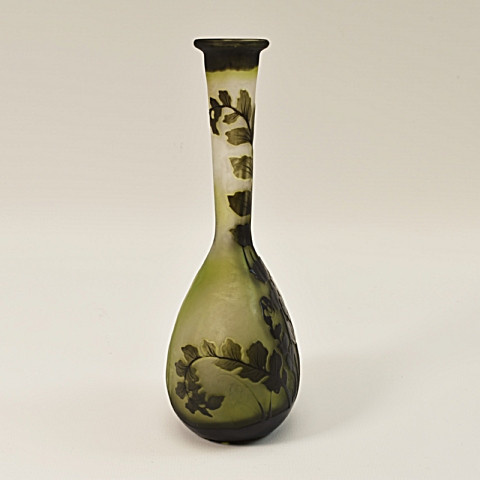 Art nouveau glass vase  by Emile Gallé
