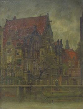 Canal 'Grimburgwal' in Amsterdam by Eduard Karsen