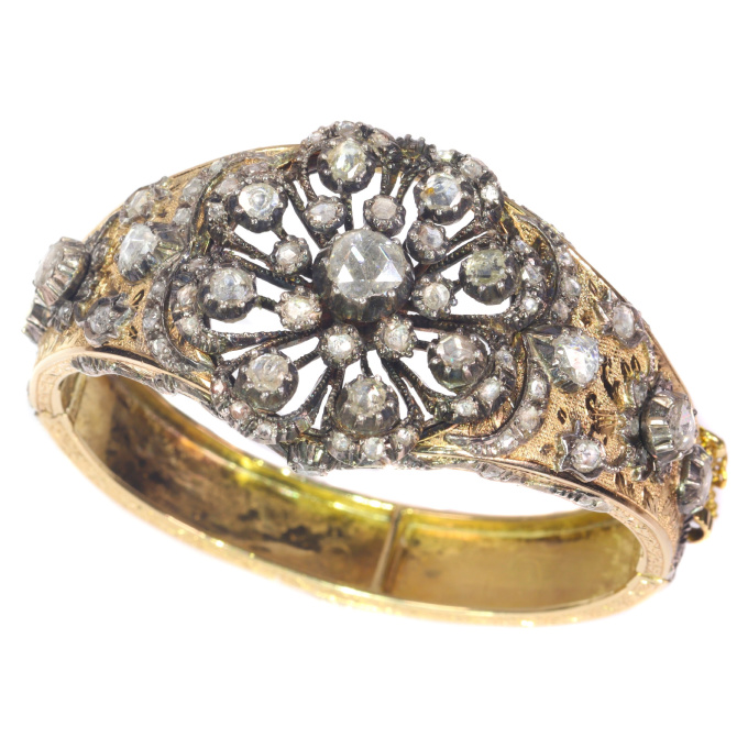 Vintage Victorian style diamond bangle by Onbekende Kunstenaar