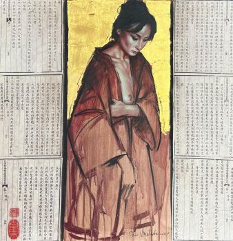 Lady in kimono by Nico Vrielink