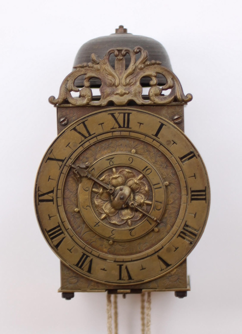 A French balance lantern clock , C.F. Suedois Angers, circa 1650 by C.F. Suedois Angers