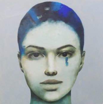 Marcelo Malandugno Oracle Blue oil on canvas  by Marcello Malandugno