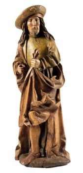 hl. Jacobus Schwaben sculpture around 1480 lime wood with polychromy by Unknown artist