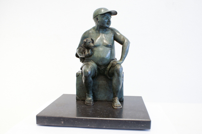 Le départ - Bronze sculpture - In Stock by Véronique Clamot