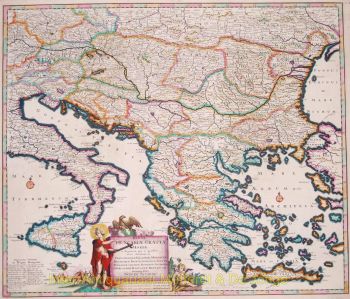 Balkan antique map  by Danckerts