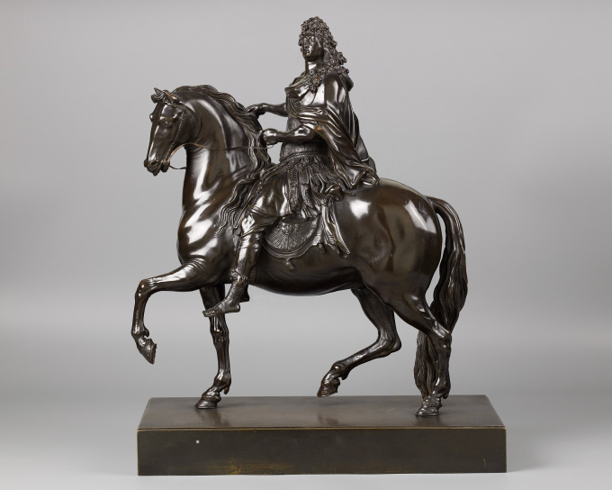 Equestrian Statue of Louis XIV, after Martin van den Bogaert known as Desjardins by Artiste Inconnu