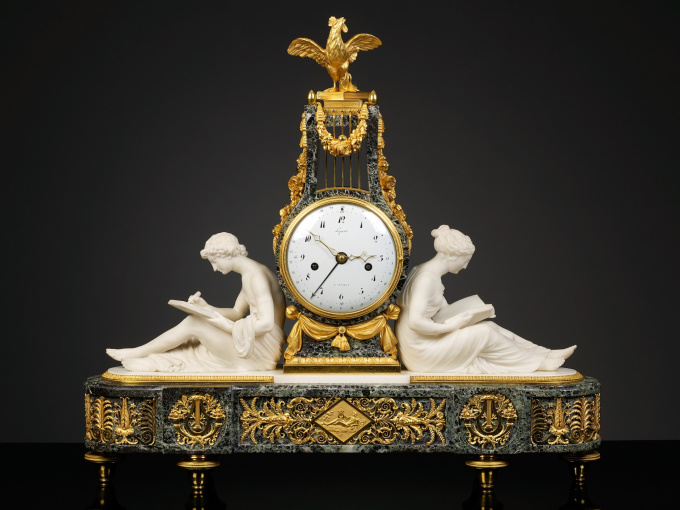 French Louis XVI Mantel Clock by Lepaute by Pierre-Henry Lepaute