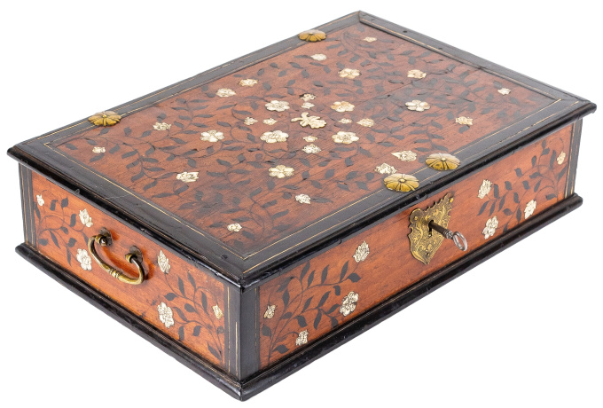 Indian colonial inlaid work box, 18th century by Unknown artist