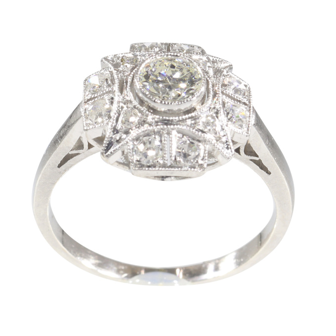 Vintage 1920's Art Deco diamond engagement ring by Artiste Inconnu