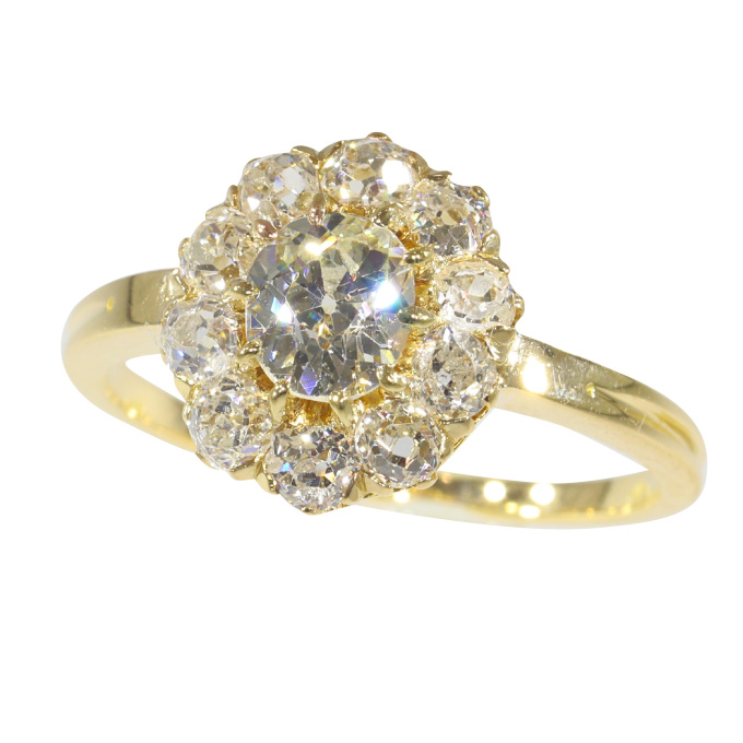 Vintage antique diamond Victorian engagement ring by Onbekende Kunstenaar