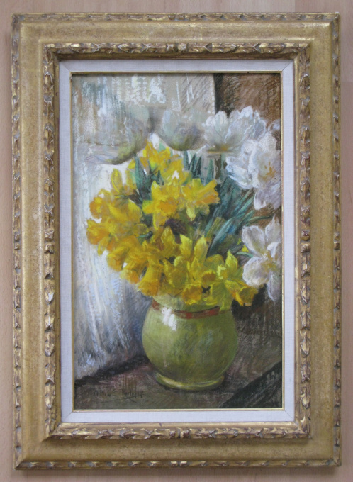 Springflowers in a vase by Willem Elisa Roelofs
