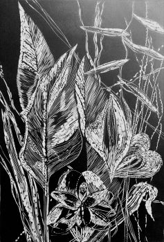 Black leaves VI by Magdalena Chmielek