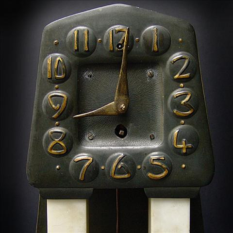 Art deco table clock by Albin Muller