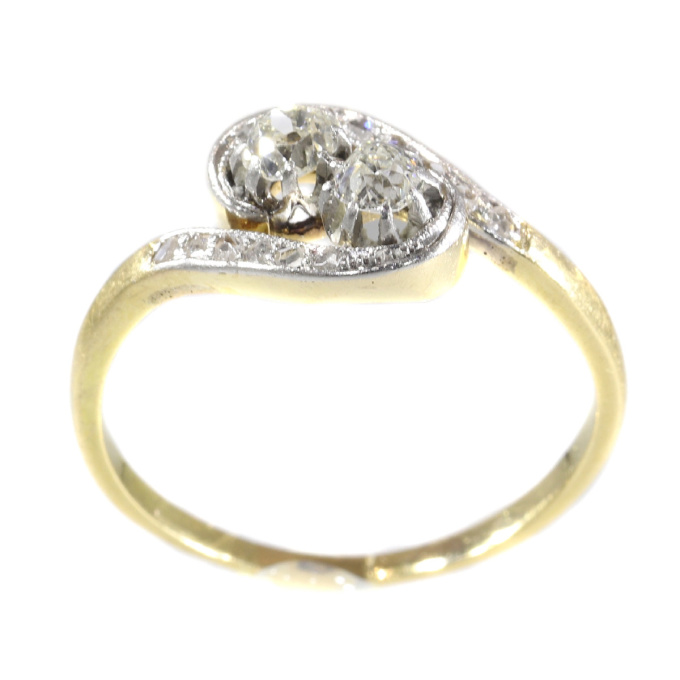 Romantic Toi et Moi ring from Belle Epoque Era by Onbekende Kunstenaar