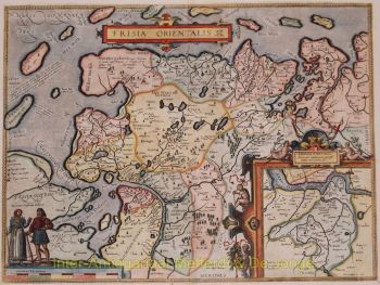 East Friesland antique map  by Ortelius