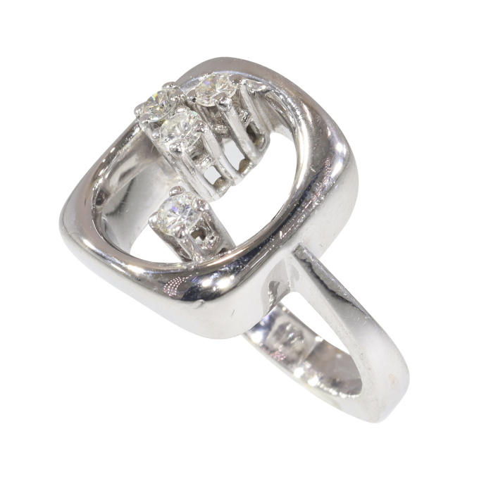 Vintage 1960's diamond ring by Onbekende Kunstenaar