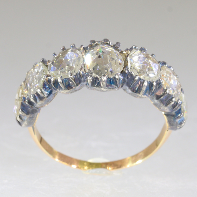 Late Georgian early Victorian rose cut diamond ring by Onbekende Kunstenaar