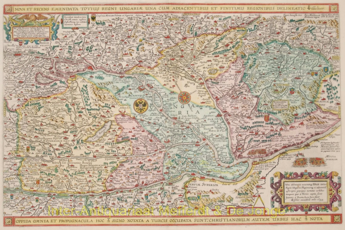 Hungary antique map  by Visscher
