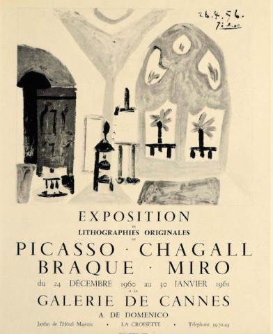 A tempting color offset lithograph of ‘Atelier’ by Pablo Picasso