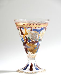  Venitian chalice with enamel decoration by Francesco Toso Barella