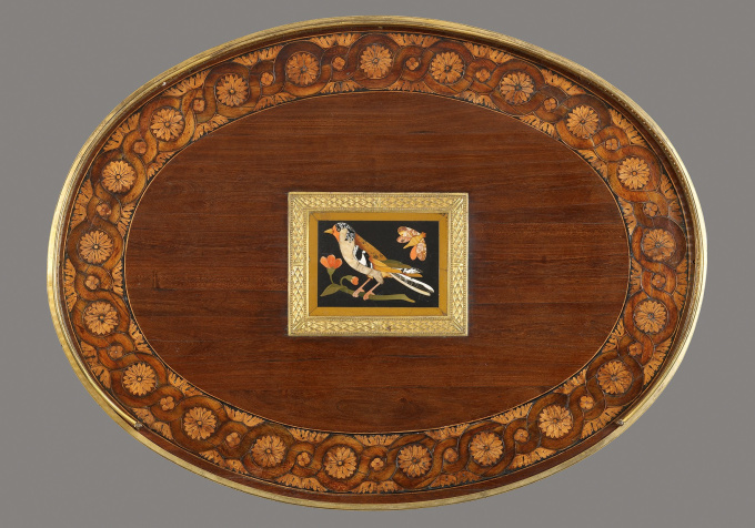 A Baltic Oval Louis XVI Table, presumably St. Petersburg by Onbekende Kunstenaar