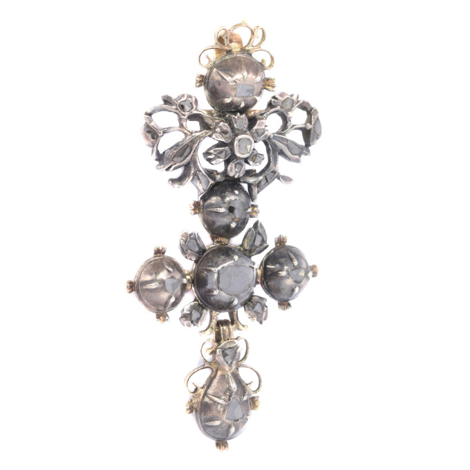 High quality Baroque diamond cross by Artista Sconosciuto