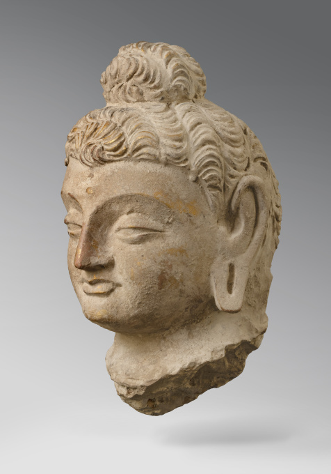 Head of a Bouddha by Unbekannter Künstler