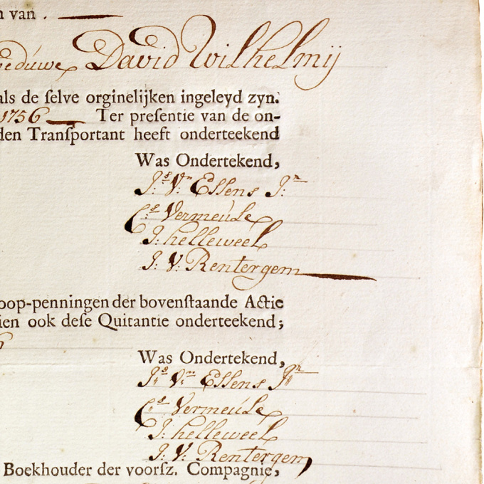  Share of 125 Flemish pounds January 6 1756 Middelburgsche Commercie Compagnie by Artista Desconocido