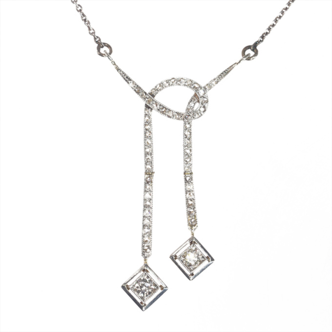 Charming vintage Belle Epoque diamond necklace by Artista Sconosciuto