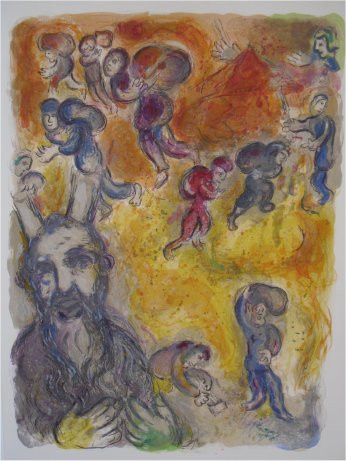 And Mozes saw the burdens of his Brethren by Marc Chagall