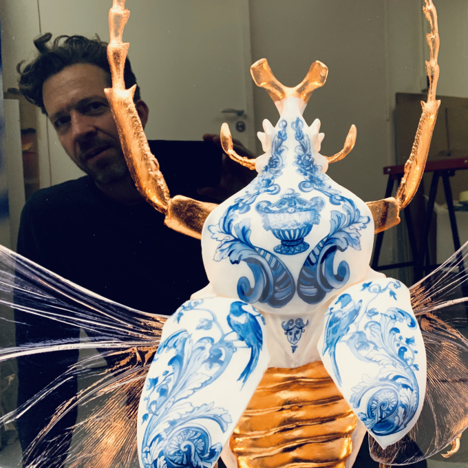 Anatomia Blue Heritage, Hercules Beetle Open by Samuel Dejong