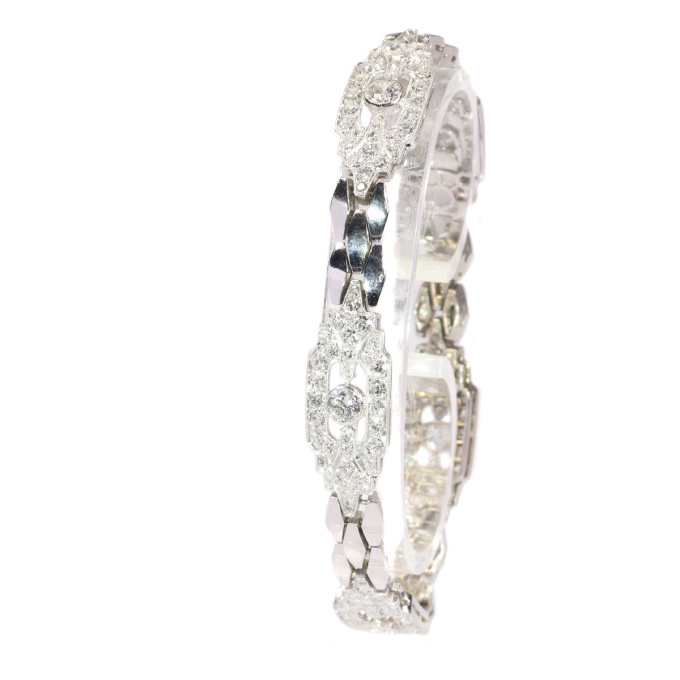 Vintage Fifties Art Deco diamond bracelet with 4.65 crt total diamond weight by Artista Desconocido