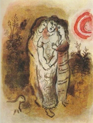 Noemi et ses Belles-Filles by Marc Chagall