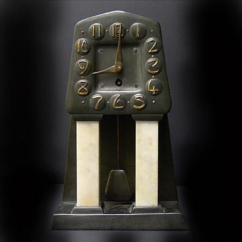 Art deco table clock by Albin Muller