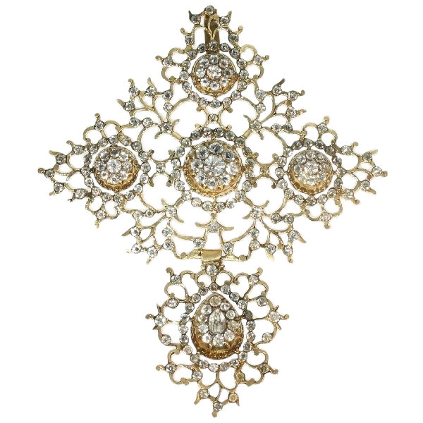 French antique gold Normandic cross Georgian period by Artista Desconocido