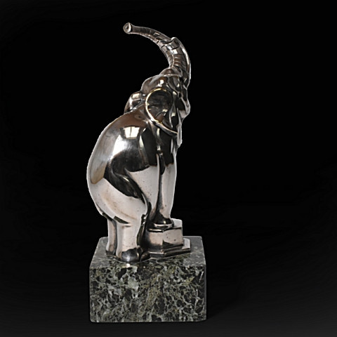Silver bronze elephant  by Fontinelle