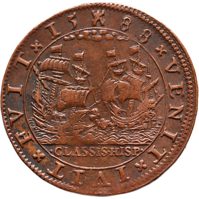 Medal from Zeeland. Defeat of the Spanish Armada by Artista Sconosciuto