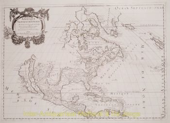 North America antique map  by Sanson
