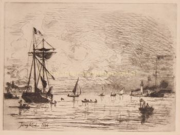 Honfleur, Sortie du Port - Johan Barthold Jongkind, 1864 by Johan Barthold Jongkind