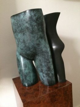 Labyrinth (blue bronze) by Jan Pater