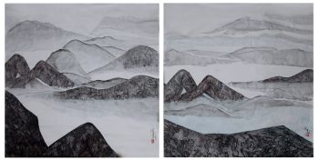 Feminine Landscape Series-Dyptique by Hong Wai