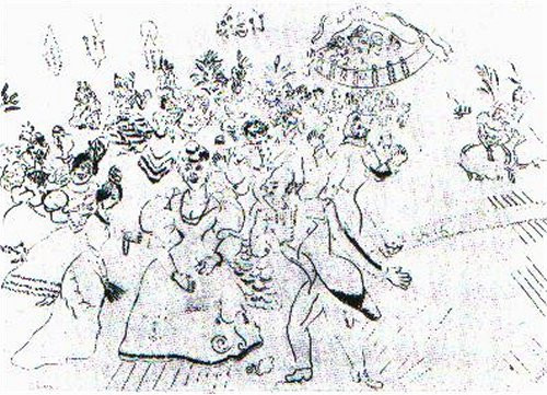 Bal chez le Gouverneur by Marc Chagall